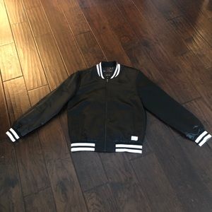 Satin Baseball bomber varsity jacket L